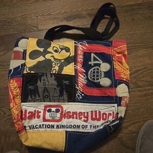 Vintage Walt Disney World 40 Years Of Magic Commerative Tote Bag - Multicolor